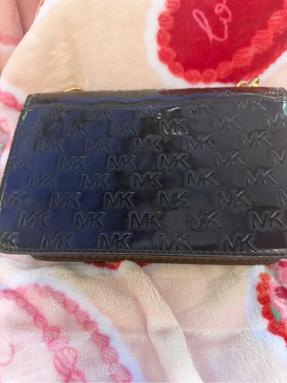 Michael Kors Black Glossy Large Heather Shoulder or Crossbody - Picture 6 of 11